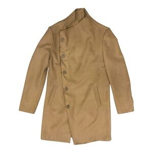 🧥 SWBZ Made in Italy Asymmetrical Camel Coat | EU 48 Medium‎ |